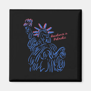 Widerstand ist patriotisch 4. Juli Tank Widerstand Magnet