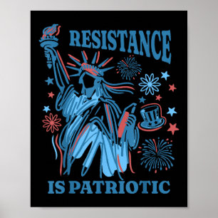 Widerstand Ist Patriotisch - Statue Der Freiheit 4 Poster