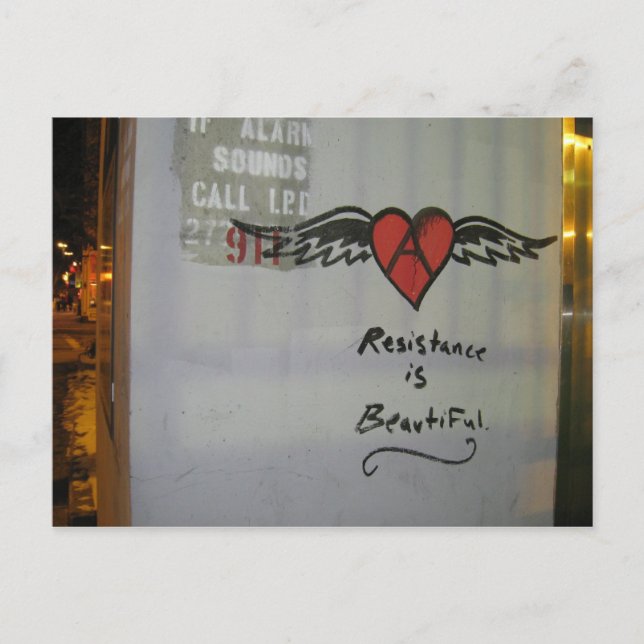 Widerstand ist schön postkarte (Vorderseite)