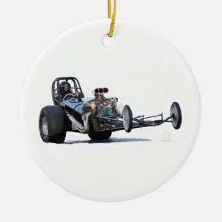 Widerstand-Laufen u. Vintages Dragsters Keramikornament
