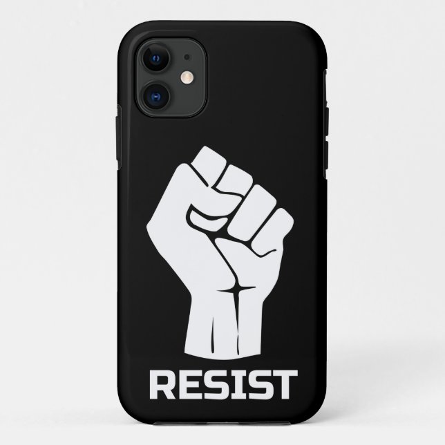 Widerstand mit Faust - in weiß Case-Mate iPhone Hülle (Rückseite)