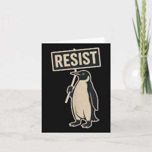 Widerstand Penguin Protest gegen Zölle Funny Graph Karte