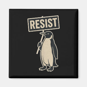 Widerstand Penguin Protest gegen Zölle Funny Graph Magnet