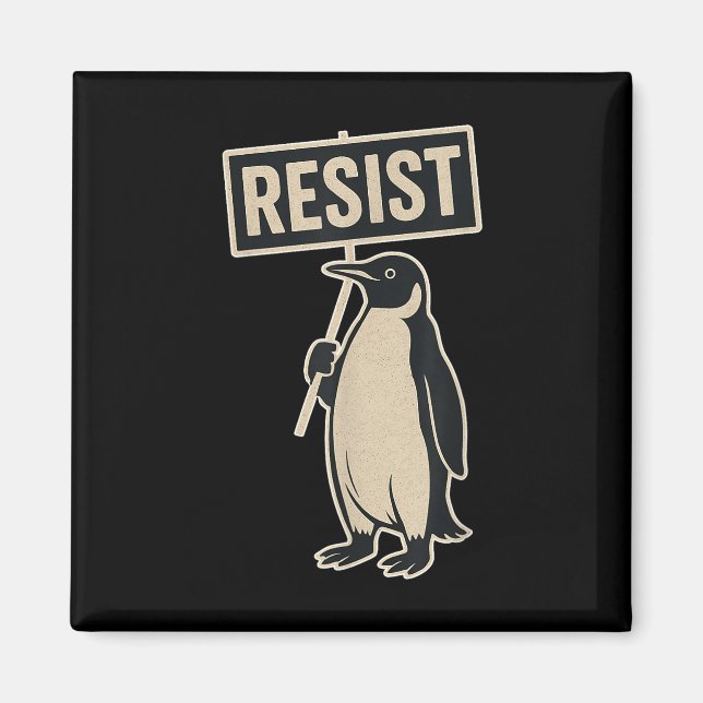 Widerstand Penguin Protest gegen Zölle Funny Graph Magnet (Vorne)