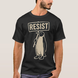 Widerstand Penguin Protest gegen Zölle Funny Graph T-Shirt