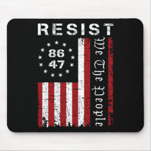 Widerstand Protest Wir Menschen 8647 86 47 Flaggen Mousepad