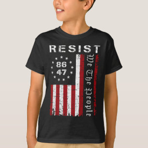 Widerstand Protest Wir Menschen 8647 86 47 Flaggen T-Shirt