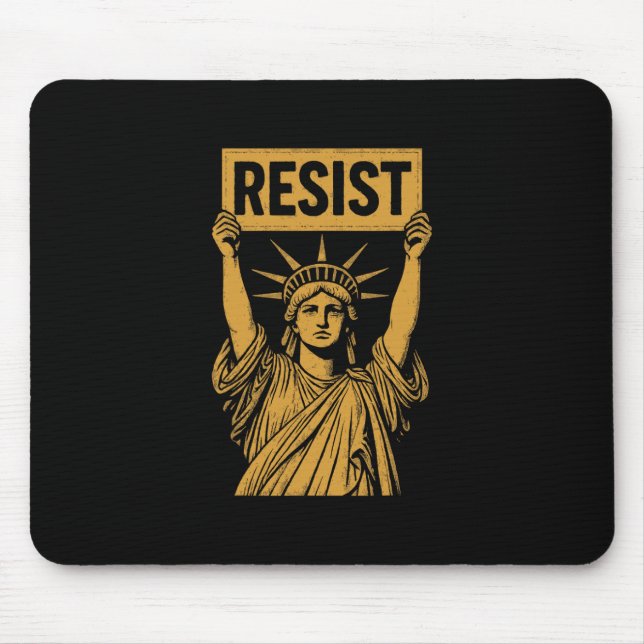 Widerstand Statue Of Liberty Rebellischer Protest  Mousepad (Vorne)