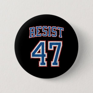 Widerstand Trump 47 Retro bedrückte politische Button