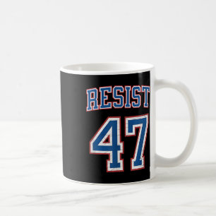 Widerstand Trump 47 Retro bedrückte politische Kaffeetasse