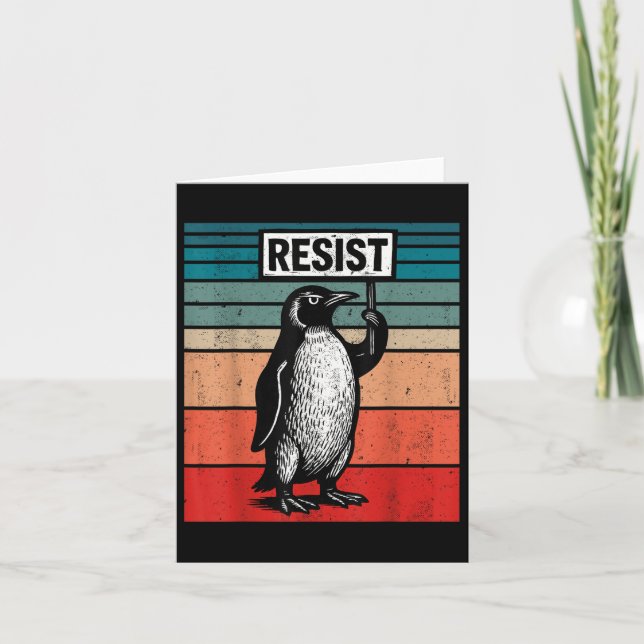 Widerstand von Pinguinen gegen Trump-Zölle Funny Karte (Vorderseite)