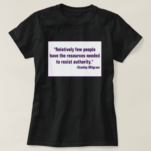 Widerstand Weigerung zu gehorchen Disobey Anti-aut T-Shirt (Design vorne)