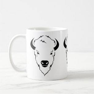 Widerstandbarer Power: Wild-Buffalo-Kopf-Stift Kaffeetasse