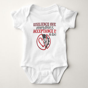 Widerstandsfähigkeit Über Alles   Akzeptanz Ist Ei Baby Strampler