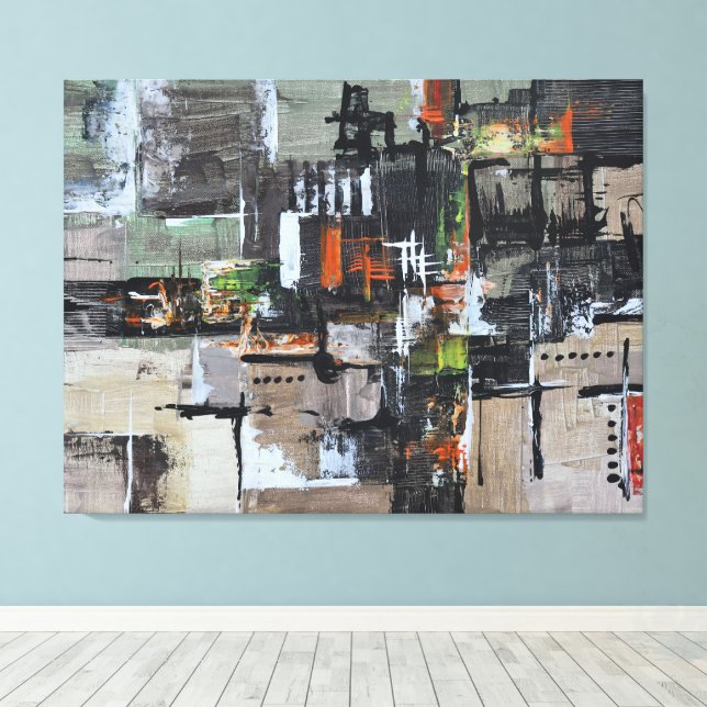 Widerstandskraft Leinwanddruck (Insitu (Holzboden))