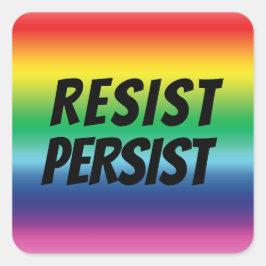 Widerstandskraft - Stolz lgbtq Lgbt Regenbogenfarb Quadratischer Aufkleber