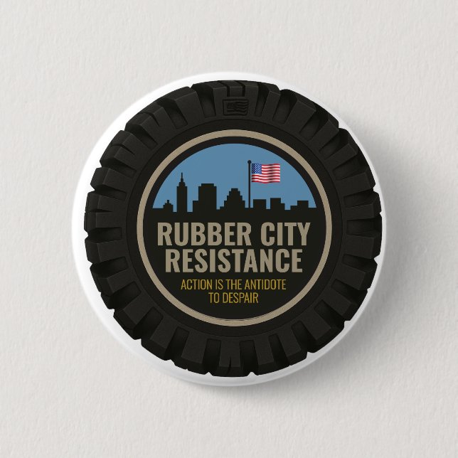 Widerstandsschaltfläche aus Gummi in der Stadt - n Button (Vorderseite)