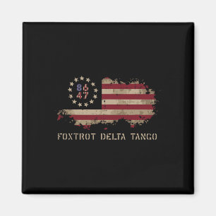 Widerstehe 8647 Foxtrot Delta Tango USA-Flagge Pro Magnet