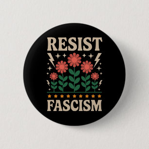 Widerstehe dem Faschismus Protest Trump Anti Trump Button