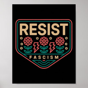 Widerstehe dem Faschismus Protest Trump Anti Trump Poster