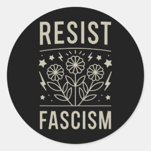 Widerstehe dem Faschismus Protest Trump Anti Trump Runder Aufkleber