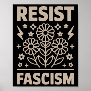 Widerstehe Faschismus Protest Trump Anti Trump 12 Poster