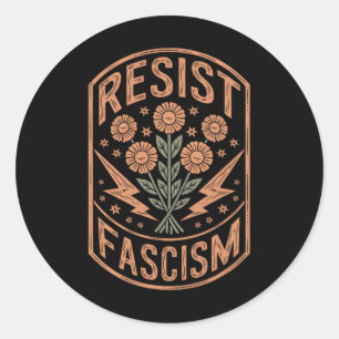 Widerstehe Faschismus Protestiere Trump Anti Trump Runder Aufkleber