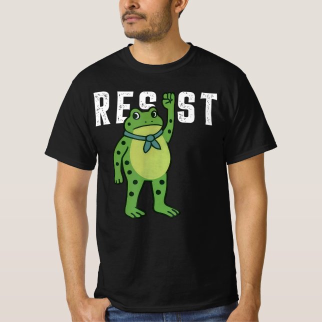 Widerstehe Frosch Portland Frosch Protest für Männ T-Shirt (Vorderseite)
