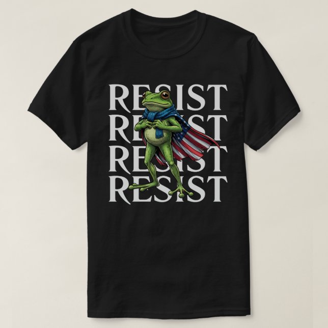 Widerstehe Frosch T-Shirt (Design vorne)