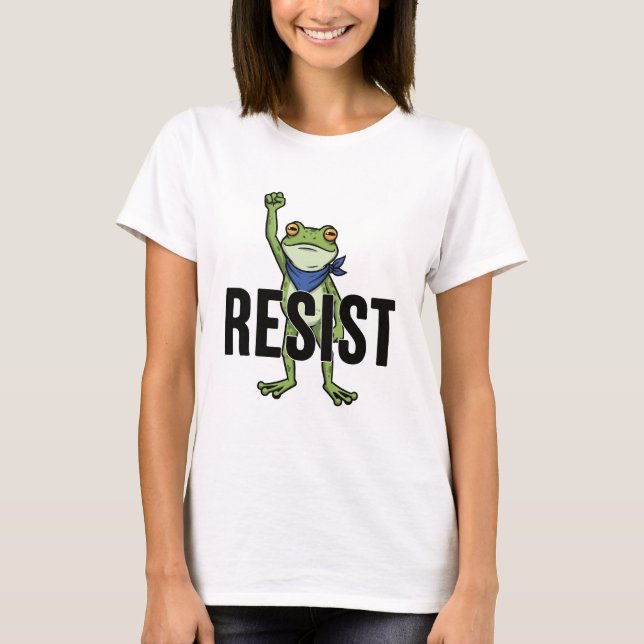 Widerstehe Frosch T-Shirt (Vorderseite)