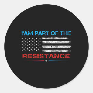 Widerstehe Ich Bin Teil Des Widerstands Anti Trump Runder Aufkleber