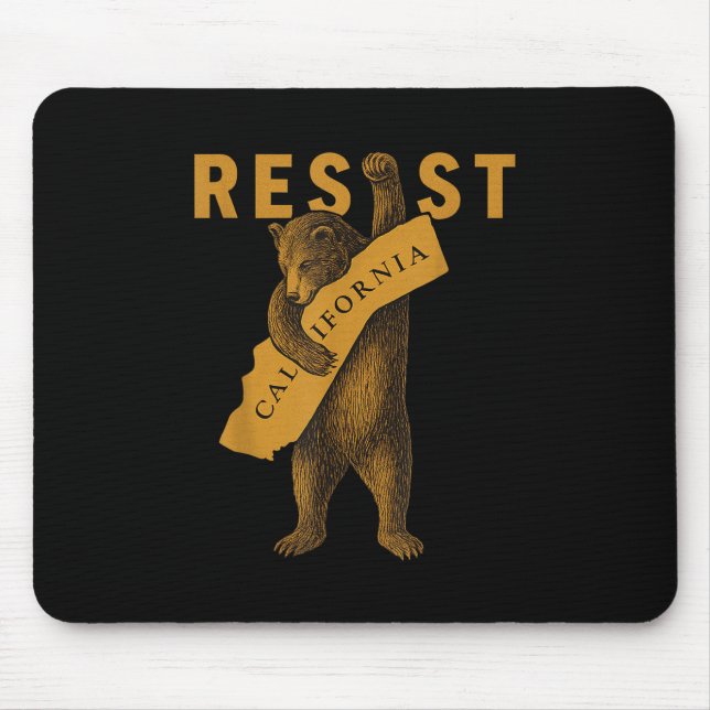 Widerstehe Kalifornischer Bär Mousepad (Vorne)