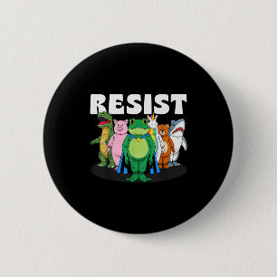 Widerstehe keinem König Portland Frosch Kostüm Akt Button