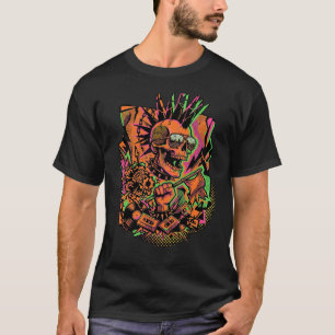 Widerstehe & Kreiere Shirt Punk-Totenkopf Grafik T