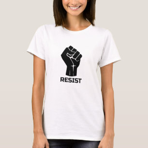 Widerstehe mit der Faust - in Schwarz T-Shirt
