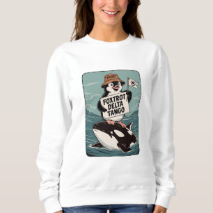 Widerstehe Pinguin-Aktivismus Vintage-Protest Sweatshirt