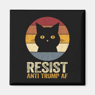 Widerstehe Retro T-Shirt Anti Trump AF Lustiges An Magnet