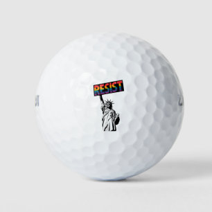 Widerstehe Statue der Freiheit Feministisches Gesc Golfball