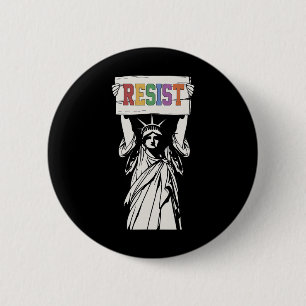 Widerstehe Statue Of Liberty Frieden Freundlichkei Button