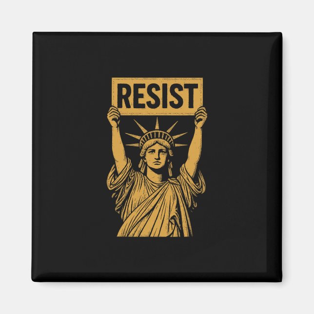 Widerstehe Statue Of Liberty Rebellischer Protest  Magnet (Vorne)