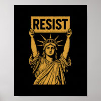 Widerstehe Statue Of Liberty Rebellischer Protest