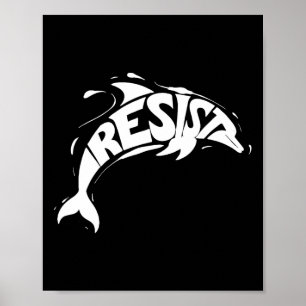 Widerstehe Trump Delfin Protest Anti Trump Politis Poster