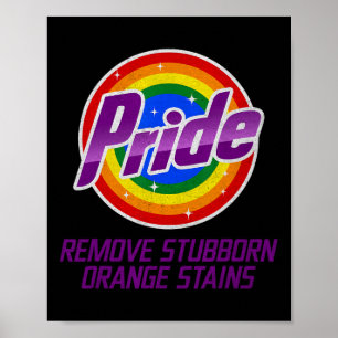 Widerstehe Trump Entferne Hartnäckige Orange Fleck Poster