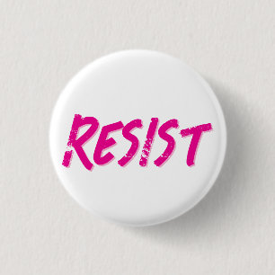 Widerstehe Widerstand Rosa Button