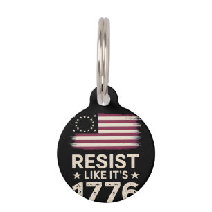 Widerstehe wie 1776 Amerikanische Konservative Fla Haustiermarke