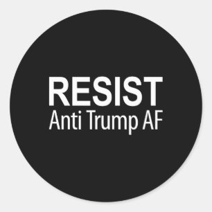 Widerstehen - Anti Trump Af - Runder Aufkleber