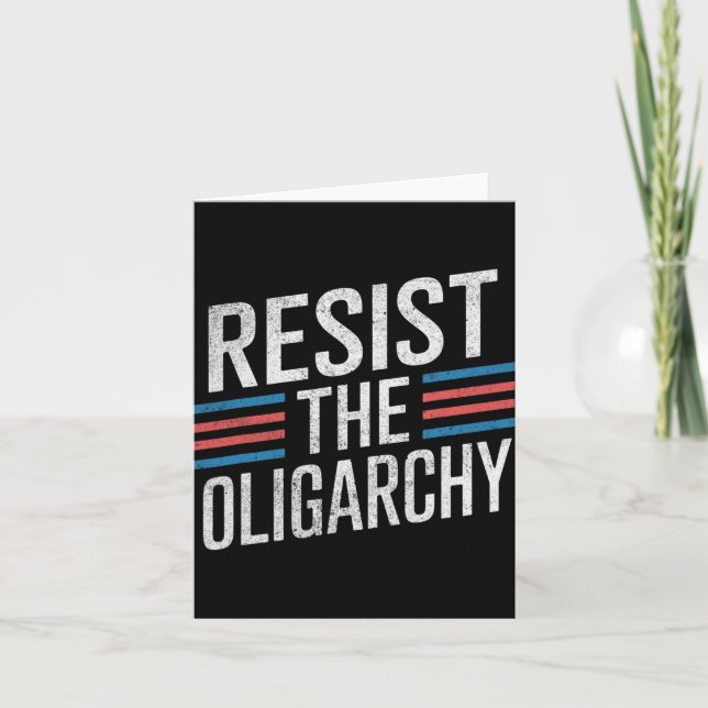 Widerstehen der Oligarchie gegen Trump 2 Karte (Vorderseite)
