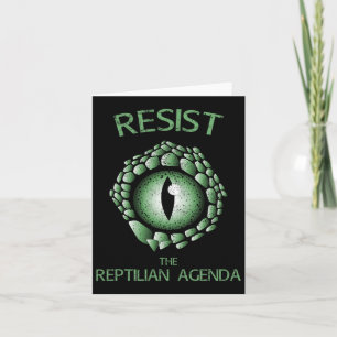 Widerstehen der Reptilen Agenda Verschwörungstheor Karte