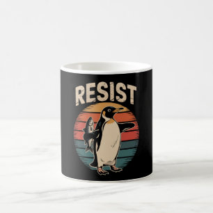 Widerstehen Pinguinen Aktivismus Protest Zölle Ret Kaffeetasse