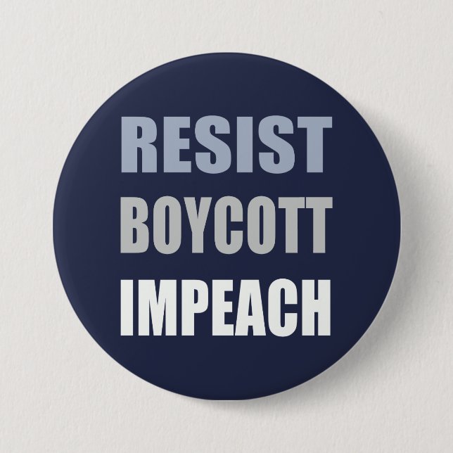 Widerstehen Sie Boykott anklagen Trumpf Button (Vorderseite)